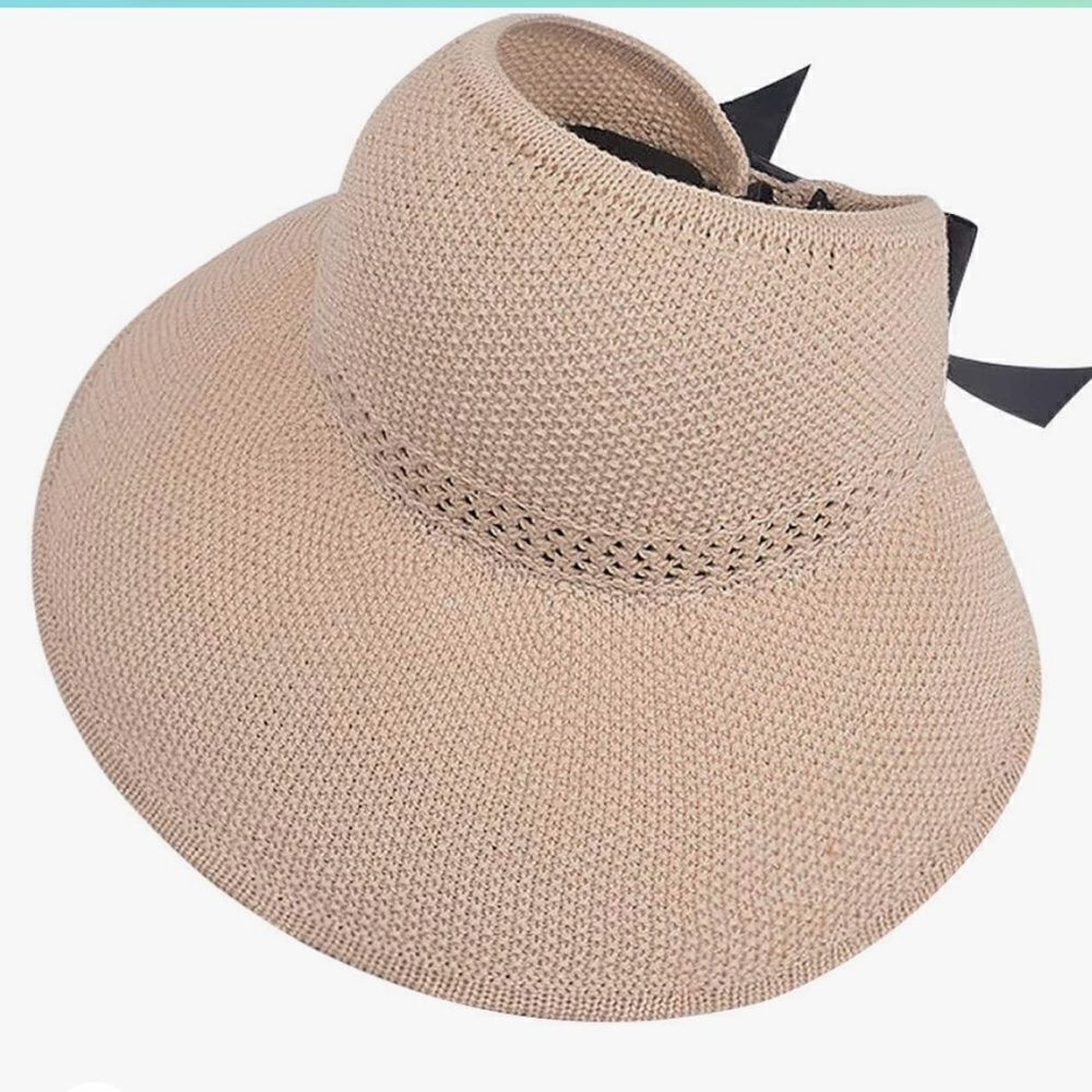 Foldable Straw Sun Visor Hat - Picture 7 of 9